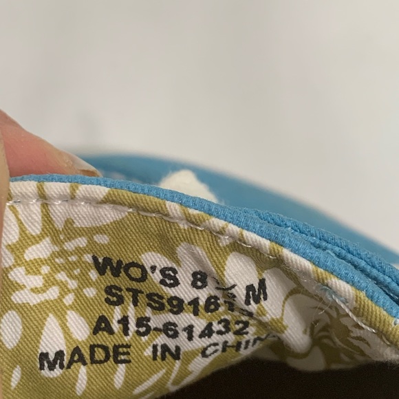 Sperry Top - Sider shimmer Aqua blue deck shoes - Picture 6 of 8